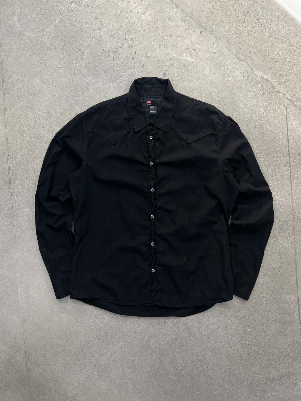 Vintage Y2K Diesel Pearl Snap Button-Up Shirt - XL